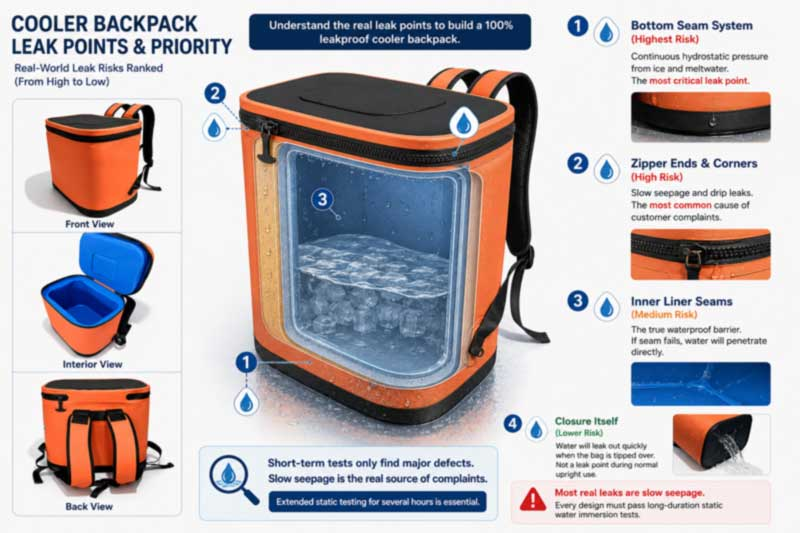 Leakproof Cooler Rygsæk Producent: Welded vs Stitched Seams